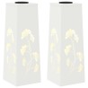 Lumière de chemin LED solaire 2 pcs Blanc Acier laminé à froid 537775537775