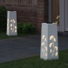Lumière de chemin LED solaire 2 pcs Blanc Acier laminé à froid 537775537775