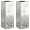 Lumière de chemin LED solaire 2 pcs Argenté Acier Galvanisé 537776537776