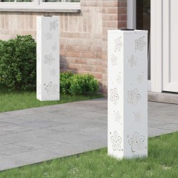 Lumière de chemin LED solaire 2 pcs Blanc Acier laminé à froid 537778537778