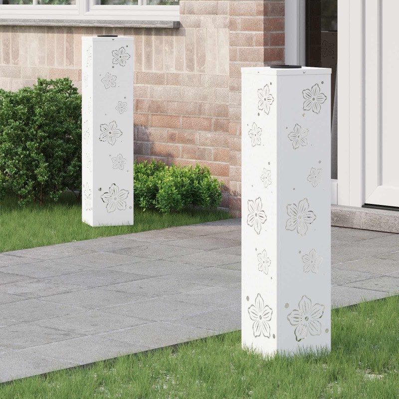 Lumière de chemin LED solaire 2 pcs Blanc Acier laminé à froid 537778537778