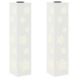 Lumière de chemin LED solaire 2 pcs Blanc Acier laminé à froid 537778537778