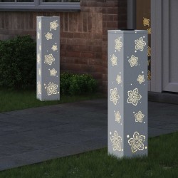 Lumière de chemin LED solaire 2 pcs Blanc Acier laminé à froid 537778537778