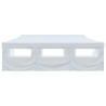 Tente de réception escamotable avec 8 parois 3 x 9 m Blanc 537782537782