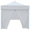 Tente de réception escamotable avec 8 parois 3 x 9 m Blanc 537782537782