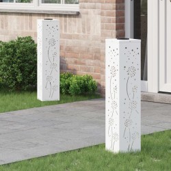 Lumière de chemin LED solaire 2 pcs Blanc Acier laminé à froid 537784537784