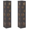 Lumière de chemin LED solaire 2 pcs Noir Acier laminé à froid 537785537785