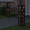 Lumière de chemin LED solaire 2 pcs Noir Acier laminé à froid 537785537785
