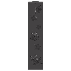 Lumière de chemin LED solaire 2 pcs Noir Acier laminé à froid 537785537785