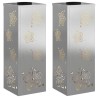 Lumière de chemin LED solaire 2 pcs Argenté Acier inoxydable 537786537786