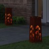 Lumière de chemin LED solaire 2 pcs Rouillé Acier patiné 537788537788
