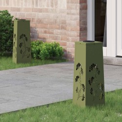 Lumière de chemin LED solaire 2 pcs Vert olive 537789537789