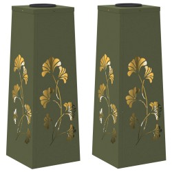 Lumière de chemin LED solaire 2 pcs Vert olive 537789537789