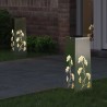 Lumière de chemin LED solaire 2 pcs Argenté Acier inoxydable 537790537790