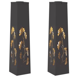 Lumière de chemin LED solaire 2 pcs Noir Acier laminé à froid 537792537792