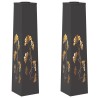 Lumière de chemin LED solaire 2 pcs Noir Acier laminé à froid 537792537792