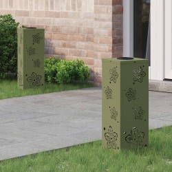 Lumière de chemin LED solaire 2 pcs Vert olive 537793537793