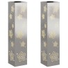 Lumière de chemin LED solaire 2 pcs Argenté Acier inoxydable 537795537795
