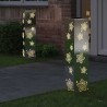 Lumière de chemin LED solaire 2 pcs Argenté Acier inoxydable 537795537795