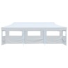 Tente de réception escamotable pliable avec 5 parois 3x9m Blanc 537796537796