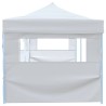 Tente de réception escamotable pliable avec 5 parois 3x9m Blanc 537796537796