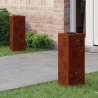 Lumière de chemin LED solaire 2 pcs Rouillé Acier patiné 537797537797
