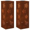 Lumière de chemin LED solaire 2 pcs Rouillé Acier patiné 537797537797