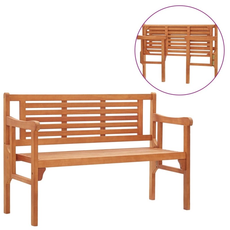 Banc pliable de jardin 120 cm Bois d'eucalyptus solide 537798537798