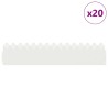 Bordures de pelouse 20 pcs Blanc 103 x 0,05 x 22 cm Acier 537799537799