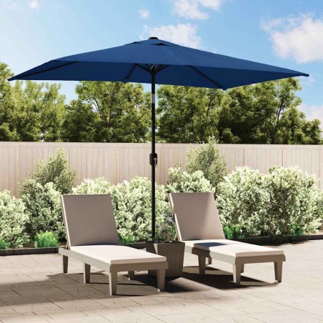 Parasol d'extérieur avec poteau en métal 300x200 cm Azuré 537800537800