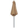 Parasol de jardin et mât en aluminium 270x246 cm Taupe 537802537802
