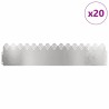 Bordures de pelouse 20 pcs Argent 103 x 0,05 x 22 cm 537807537807