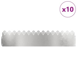 Bordures de pelouse 10 pcs Argent 103 x 0,05 x 22 cm 537808537808