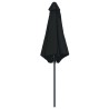 Parasol de jardin et mât en aluminium 270x246 cm Noir 537811537811