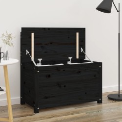 Banc Noir 80x41x77 cm Bois de pin massif 537816537816