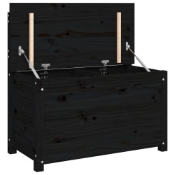 Banc Noir 80x41x77 cm Bois de pin massif 537816537816