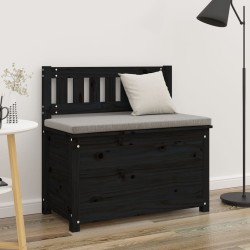 Banc Noir 80x41x77 cm Bois de pin massif 537816537816