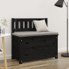 Banc Noir 80x41x77 cm Bois de pin massif 537816537816