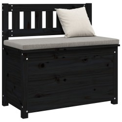 Banc Noir 80x41x77 cm Bois de pin massif 537816537816
