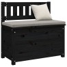 Banc Noir 80x41x77 cm Bois de pin massif 537816537816