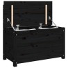 Banc Noir 80x41x77 cm Bois de pin massif 537816537816
