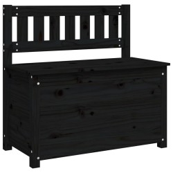 Banc Noir 80x41x77 cm Bois de pin massif 537816537816