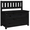 Banc Noir 80x41x77 cm Bois de pin massif 537816537816