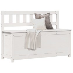Banc Blanc 110x41x76,5 cm Bois de pin massif 537817537817