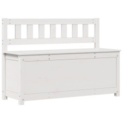 Banc Blanc 110x41x76,5 cm Bois de pin massif 537817537817