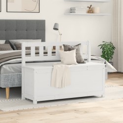 Banc Blanc 110x41x76,5 cm Bois de pin massif 537817537817
