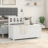 Banc Blanc 110x41x76,5 cm Bois de pin massif 537817537817