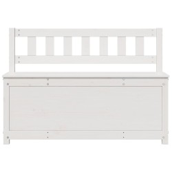 Banc Blanc 110x41x76,5 cm Bois de pin massif 537817537817
