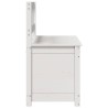 Banc Blanc 110x41x76,5 cm Bois de pin massif 537817537817