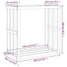 Porte-bûches d’extérieur Blanc 108x52x106 cm Bois massif de pin 537818537818